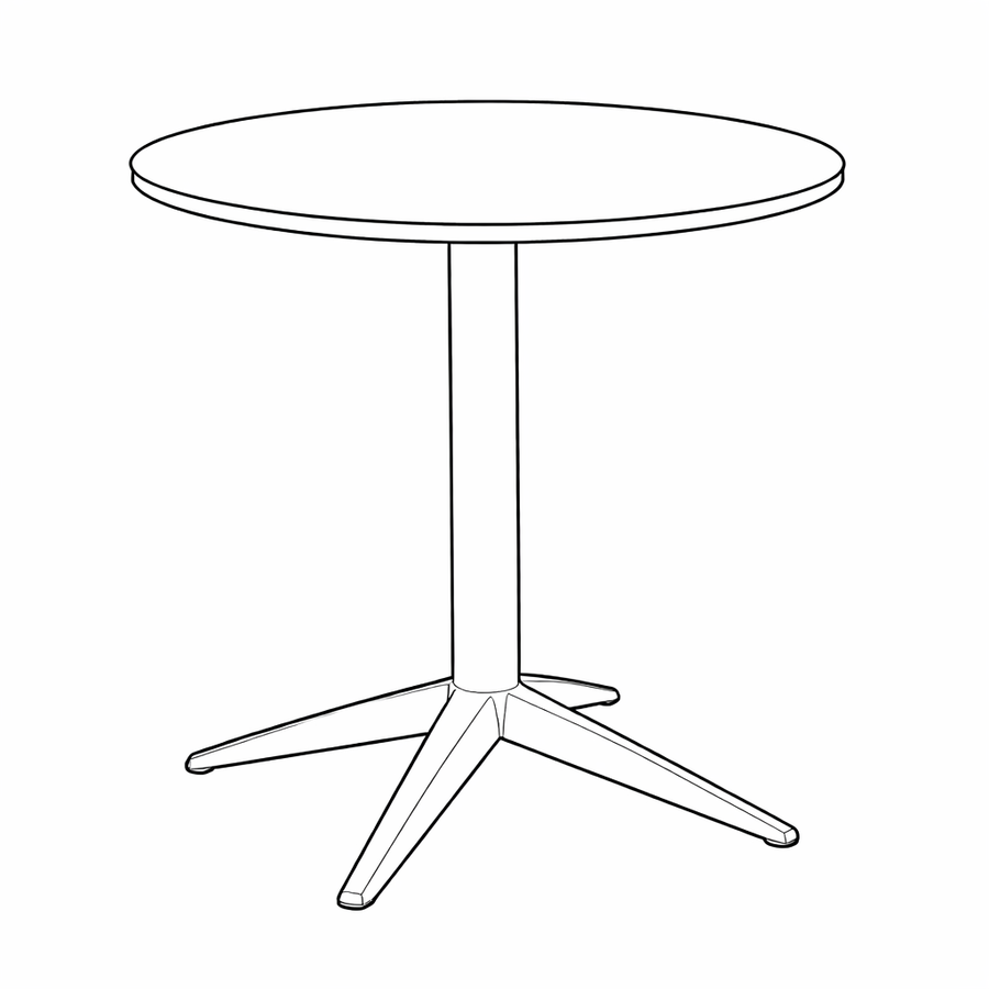 Mesa de exterior Cafe Fix circular