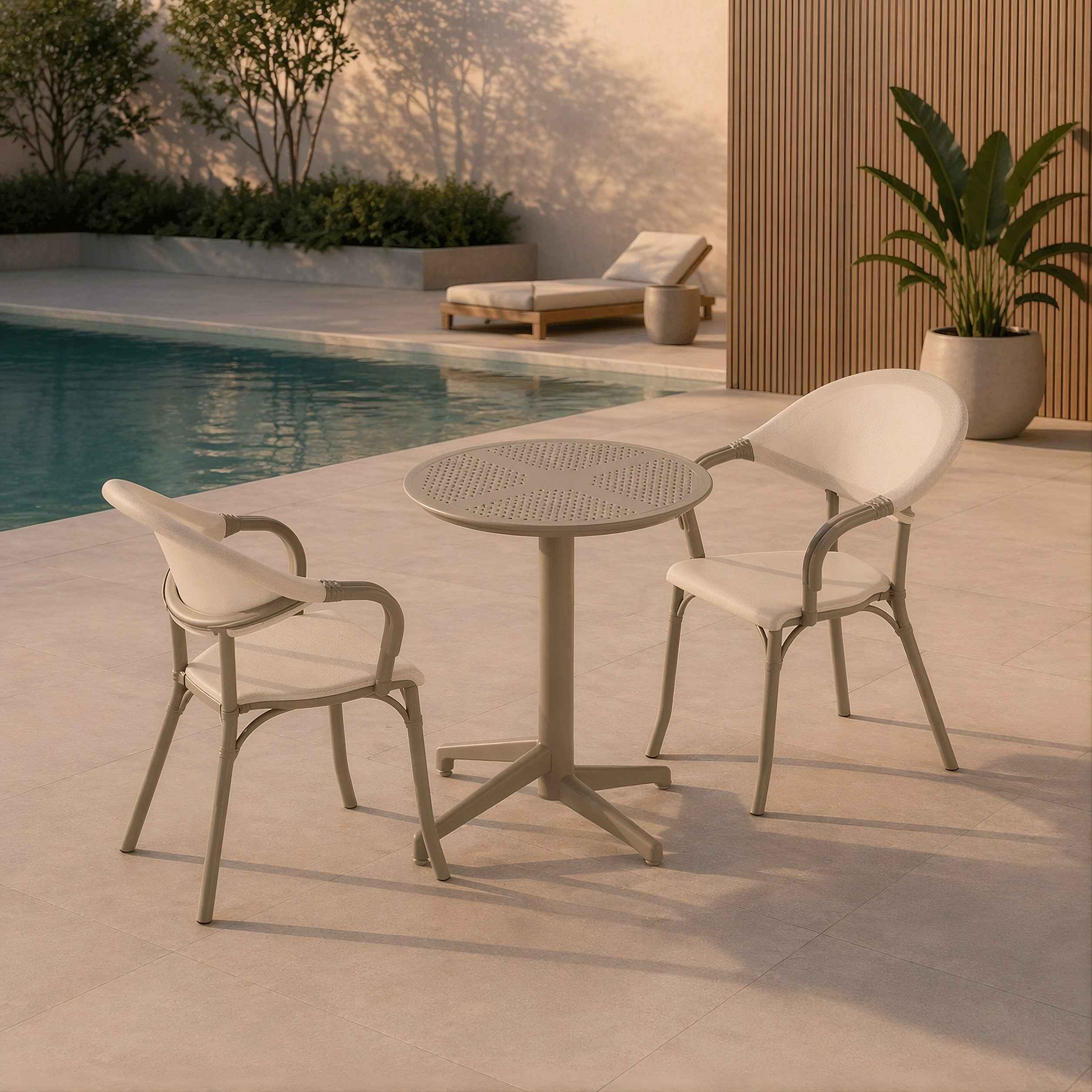 Mesa de exterior Moon en polipropileno