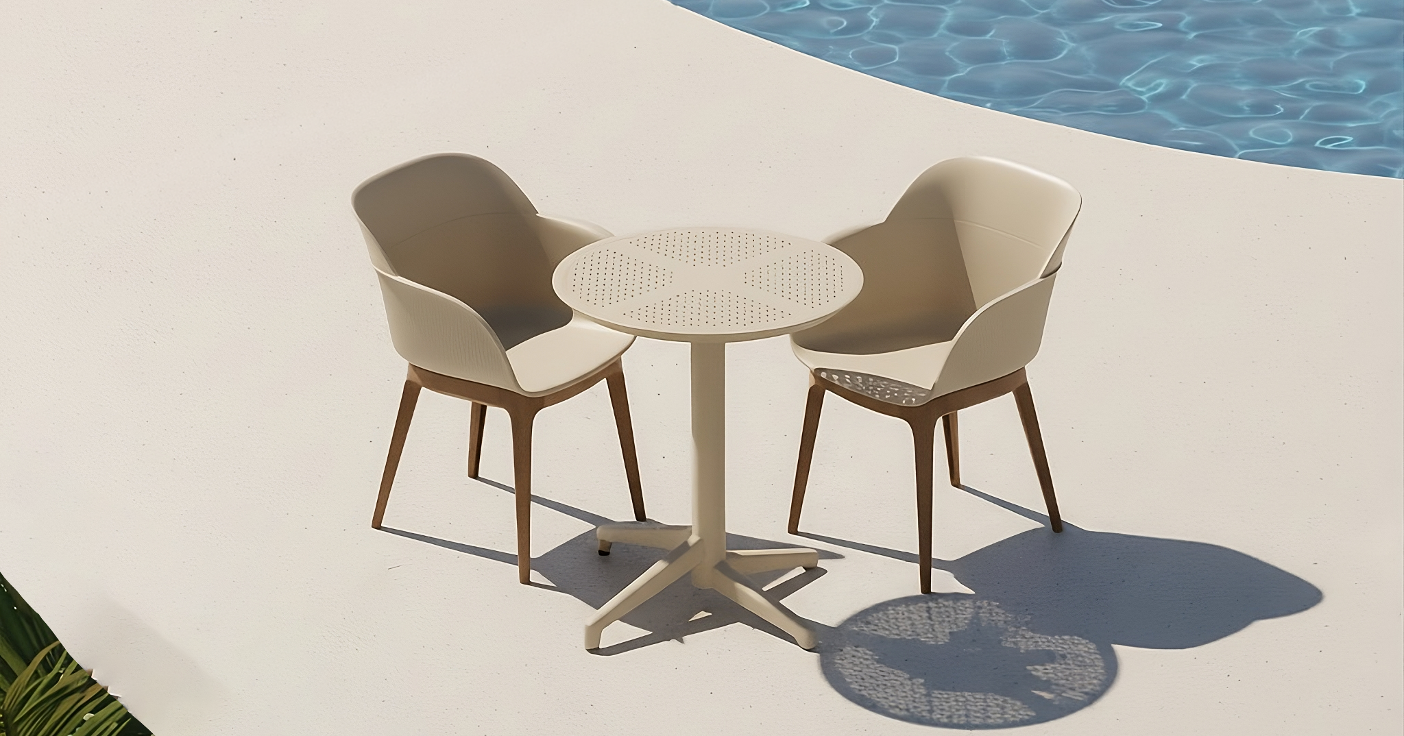 Mesa de exterior Moon en polipropileno