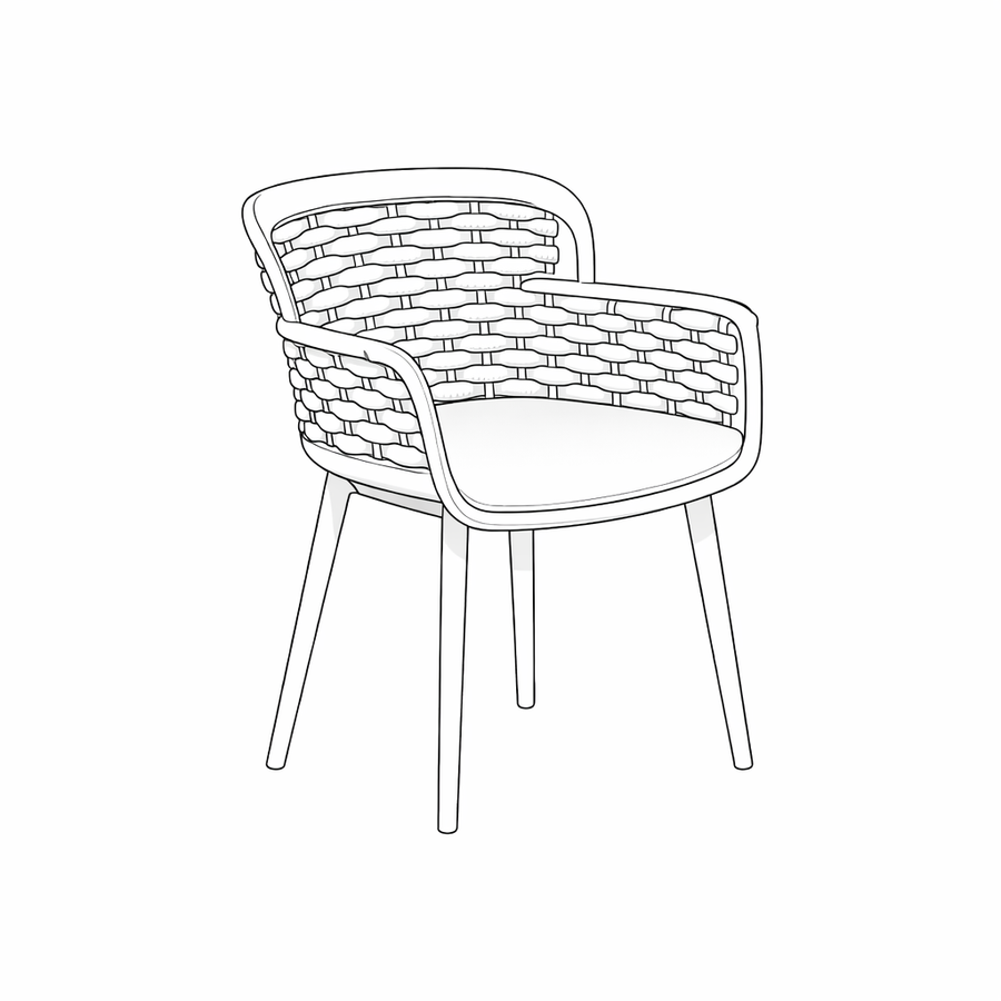 Silla multipropósito Eva Tejida